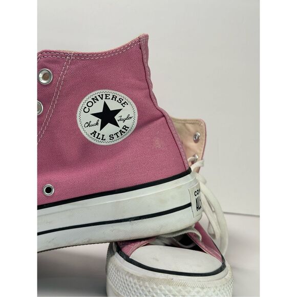 Chuck Taylor Converse high Top platform pink sz 9.5 - Picture 4 of 9